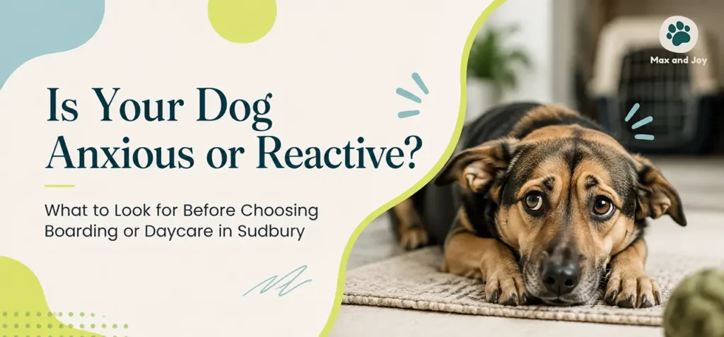Is Your Dog Anxious or Reactive? What to Look for Before Choosing Boarding or Daycare in Sudbury
